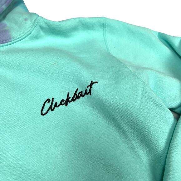 Clickbait David Dobrik Fanjoy Sweatshirt Mint Green Tie Dye Pullover Unisex S - Picture 8 of 11